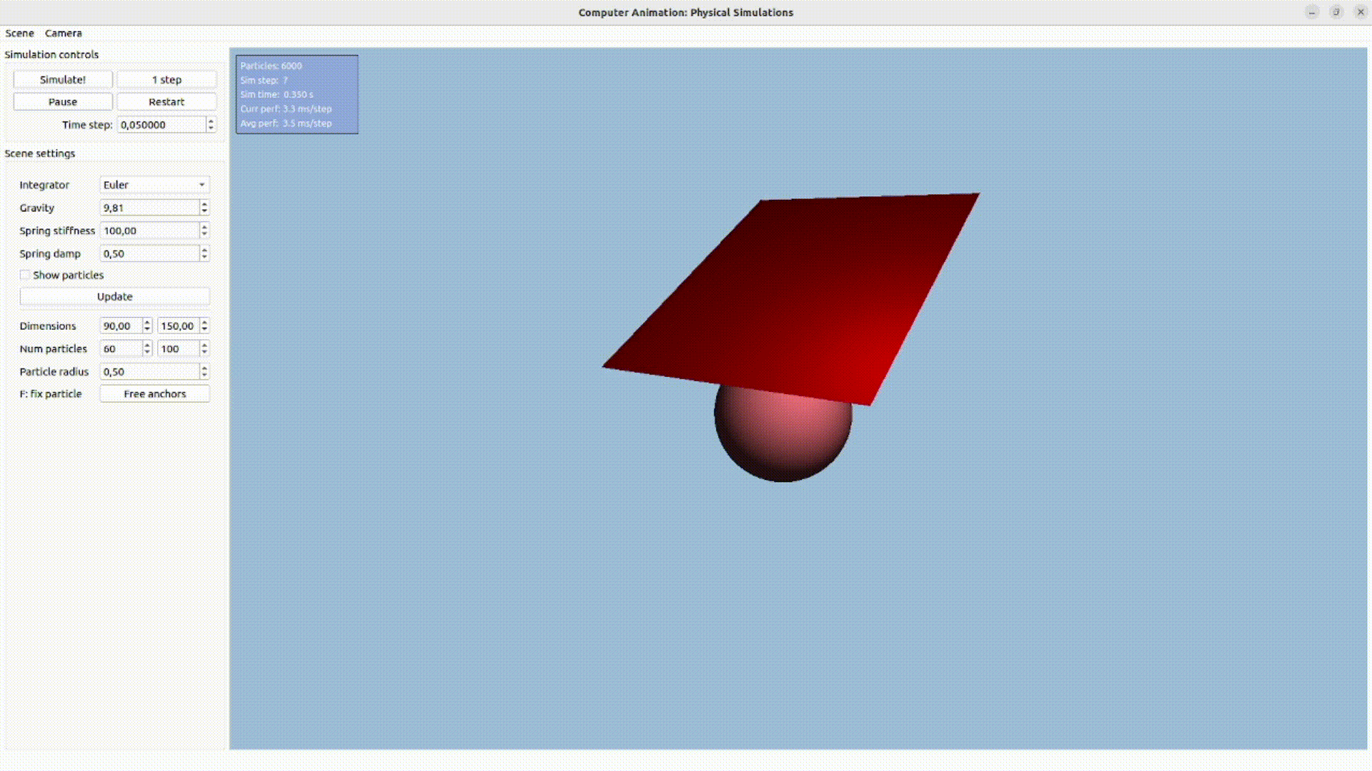 Cloth simulation demo
