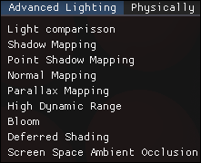 Advanced Lighting scene selection