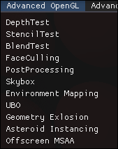 Advanced OpenGL scene selection