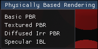 PBR scene selection
