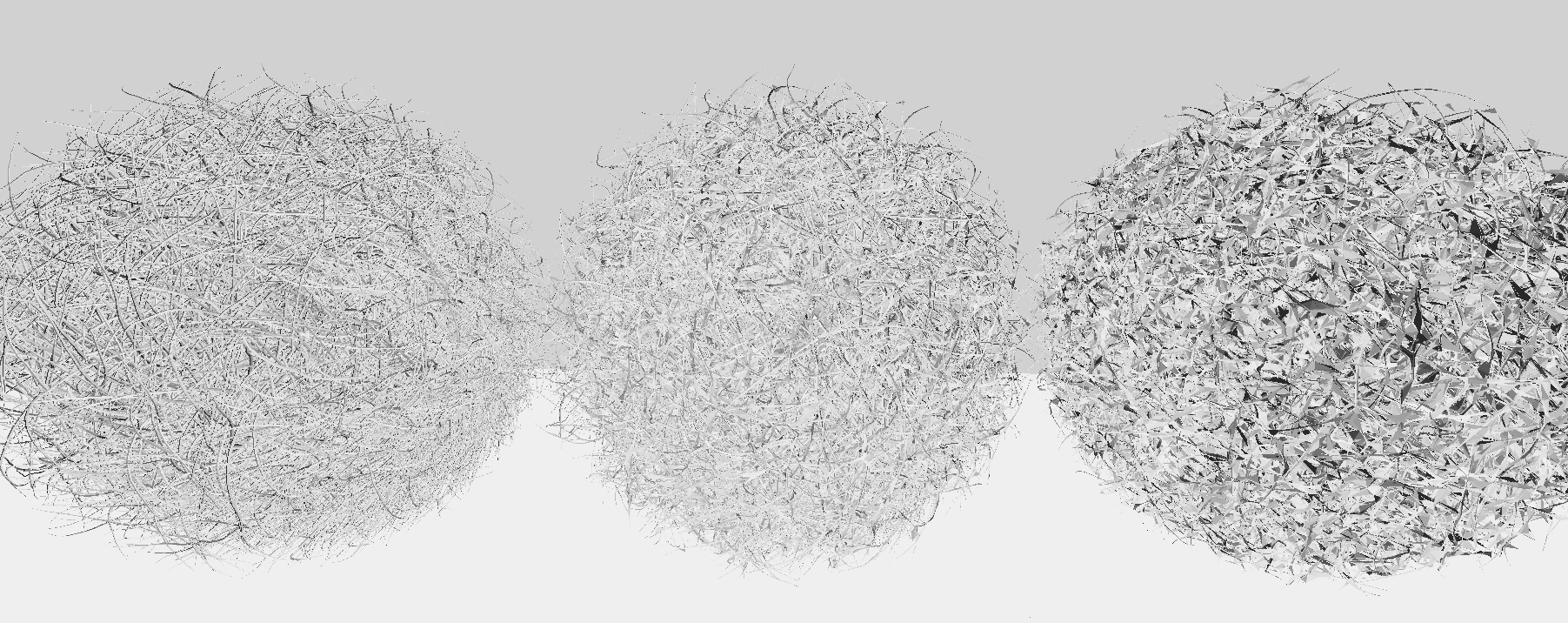 Hairball LOD1, LOD2 and LOD3