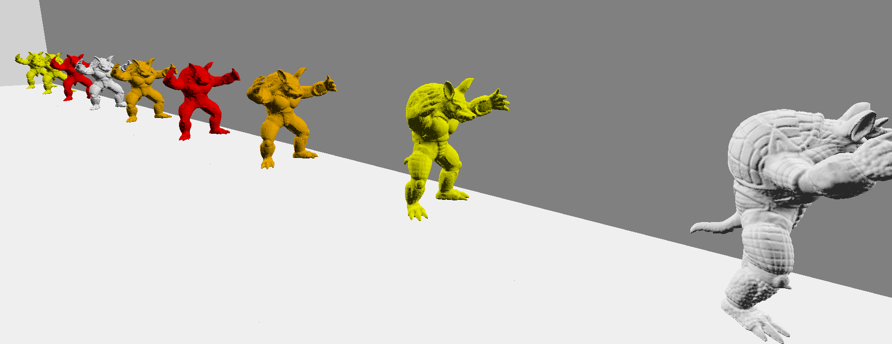 Rendering with fixed, specified LODs